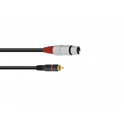 OMNITRONIC Adaptercable RCA/XLR(F) 2m rd