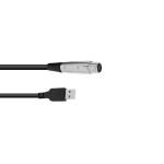 OMNITRONIC Adaptercable USB/XLR(F) 3m sw