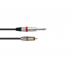 OMNITRONIC Adaptercable RCA/Jack 2m rd