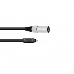 OMNITRONIC Adaptercable RCA/XLR(M) 0.6m bk