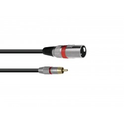 OMNITRONIC Adaptercable RCA/XLR(M) 0.9m rd