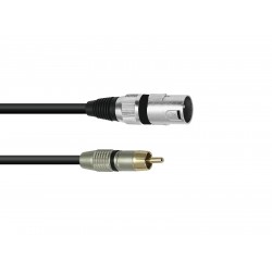 OMNITRONIC Adaptercable RCA/XLR 6m bk
