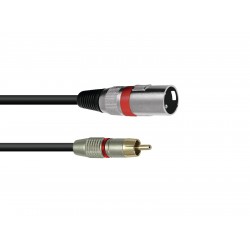 OMNITRONIC Adaptercable RCA/XLR 5m rd