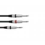 OMNITRONIC Adaptercable Jack/2xJack 1.5m