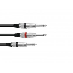 OMNITRONIC Adaptercable Jack/2xJack 1.5m