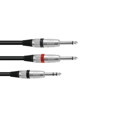 OMNITRONIC Adaptercable Jack/2xJack 1.5m