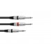 OMNITRONIC Adaptercable Jack/2xJack 1.5m