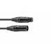 PSSO DMX cable XLR 3pin 15m bk Neutrik black connectors