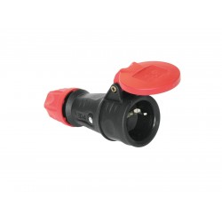 PC ELECTRIC Safety connector rubber+flap lid  bk
