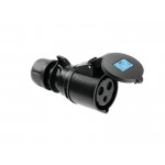 PC ELECTRIC CEE socket 16A 3p 6h black SHARK