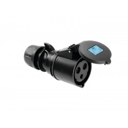 PC ELECTRIC CEE socket 16A 3p 6h black SHARK