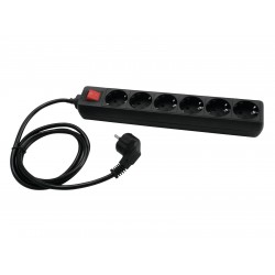 EUROLITE Distributor 6-fold switch bk 1.5m