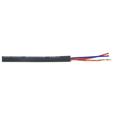 OMNITRONIC Microphone cable 2x0.22 50m bk
