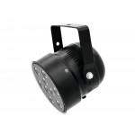 Trumpas PAR56 prožektorius EUROLITE LED PAR-56 QCL 9x8W Short black