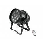 PAR 64 LED prožektorius EUROLITE LED PAR-64 QCL 12x8W floor bl