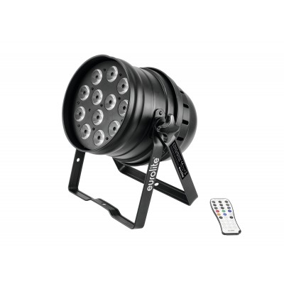 PAR 64 LED prožektorius EUROLITE LED PAR-64 QCL 12x8W floor bl