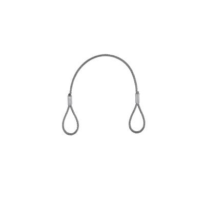 Plieninis tvirtinimo troselis EUROLITE Steel rope 400x3mm silver without q.link Plieninis tvirtinimo troselis EUROLITE Steel rope 400x3mm silver without q.link