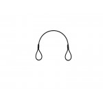 Plieninė tvirtinimo virvutė EUROLITE Steel rope 400x4mm,black without quick l.