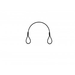 Plieninė tvirtinimo virvutė EUROLITE Steel rope 400x4mm,black without quick l.