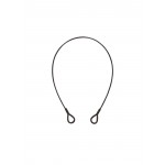 Plieninis tvirtinimo trosas EUROLITE Steel rope 600x3mm black with thimbles