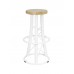 ALUTRUSS Bar stool, curved white