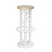 ALUTRUSS Bar stool with ground plate white