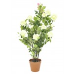 Dirbtinė rožė EUROPALMS krūmas, kreminė, 86cm