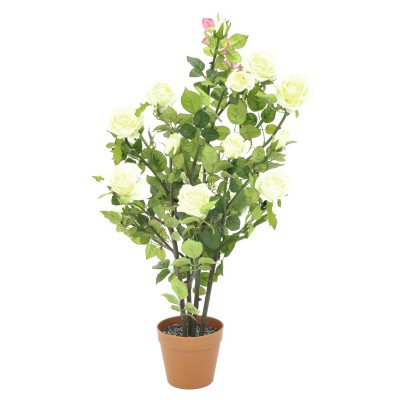 Dirbtinė rožė EUROPALMS krūmas, kreminė, 86cm
