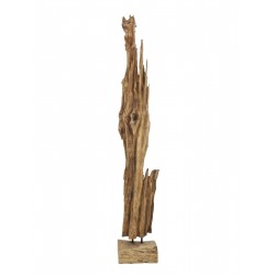 EUROPALMS Naturalaus medžio skulptūra, plona 190cm