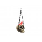 Dekoracija Liepsnojanti kaukolė EUROPALMS Halloween Flaming Skull, 45x21x15cm