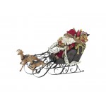 EUROPALMS Christmas sleigh, with reindeer, 75cm