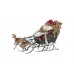 EUROPALMS Christmas sleigh, with reindeer, 75cm