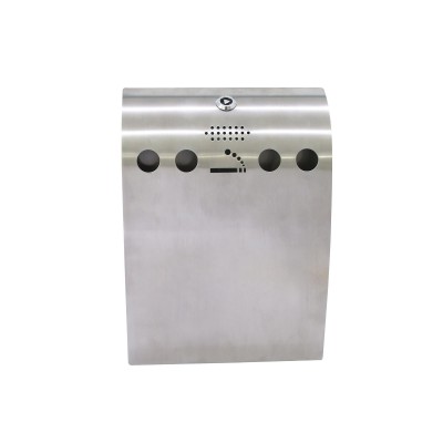 EUROPALMS Ashtray WAVE, stainless steel