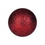 Kalėdiniai žaislai EUROPALMS Dekokugel 6cm, raudoni, glitter 6vnt