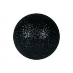 Juodi kalėdiniai žaisliukai EUROPALMS Decoball 3,5cm, black, glitter 48vnt.