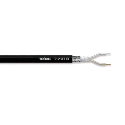 Tasker C128 PUR 2x0,35 kabelis (juoda)