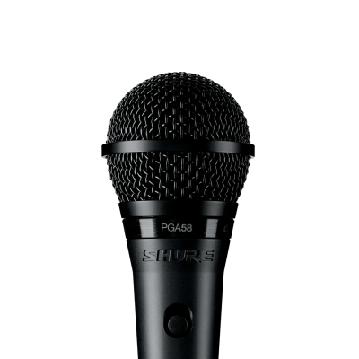 Shure PGA58-XLR-E rankinis mikrofonas su kabeliu Shure PGA58-XLR-E rankinis mikrofonas su kabeliu