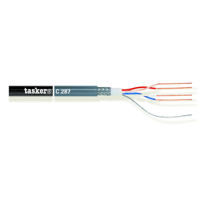 Tasker C287 2x2x24 kabelis (juoda) Tasker C287 2x2x24 kabelis (juoda)