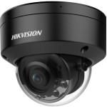 Hikvision dome DS-2CD2187G2H-LISU F2.8 (juoda, 8 MP, 30 m. IR; 30 m. LED; Hybrid Light)