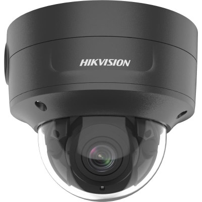 Hikvision dome DS-2CD2746G2HT-IZS F2.8-12 (juoda, 4 MP, 40 m. IR, AcuSense, Darkfighter)