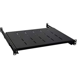 Stacionari lentyna 19'' 1U (800 mm gylio spintai, juoda, iki 60 kg)