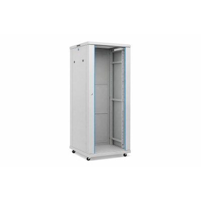19'' pastatoma komutacinė spinta A2-6827G (27U, 600x800x1405mm, IP20, iki 1000kg, pilka, nesurinkta)