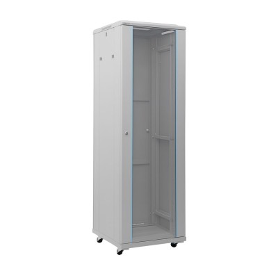 19'' pastatoma komutacinė spinta A2-6818G (18U, 600x800x901mm, IP20, iki 1000kg, pilka, nesurinkta)