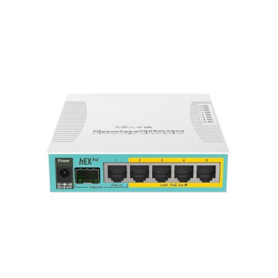 Maršrutizatorius 5 prievadų MikroTik hEX PoE RB960PGS Maršrutizatorius 5 prievadų MikroTik hEX PoE RB960PGS