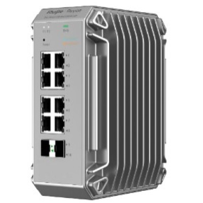 8 prievadų industrinis komutatorius Ruijie Reyee RG-NIS3100-8GT4SFP-HP (Valdomas, 8 x PoE+)