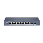 Hikvision 10 prievadų 8 PoE valdomas komutatorius DS-3E1510P-SI-8P2F