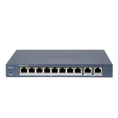 Hikvision 10 prievadų 8 PoE prievadų komutatorius DS-3E0310P-E/M(B)