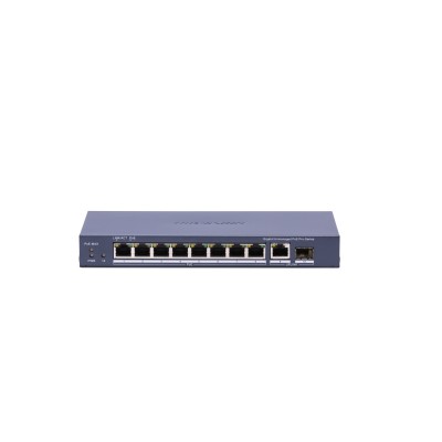Hikvision 10 prievadų 8 PoE komutatorius DS-3E0510P-E(B) Hikvision 10 prievadų 8 PoE komutatorius DS-3E0510P-E(B)