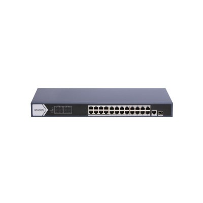 Hikvision 26 prievadų 24 PoE prievadų komutatorius DS-3E0526P-E(B)