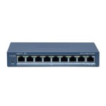 9 prievadų, 8 PoE prievadų komutatorius Hikvision DS-3E1309P-EI(B)
